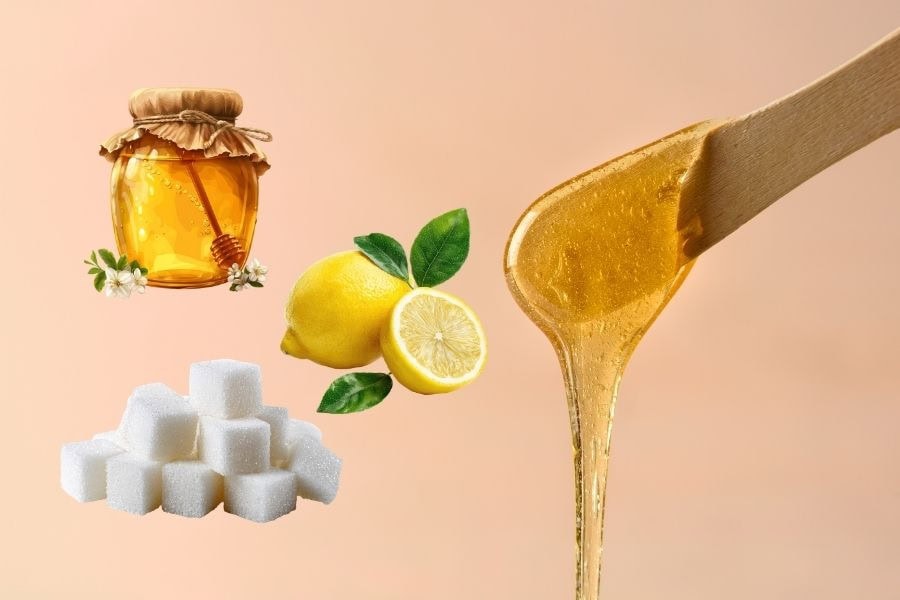 Cách làm sáp wax lông tại nhà dễ dàng, an toàn, hiệu quả 5 Đường, chanh và mật ong là nguyên liệu thường dùng cho cách làm sáp wax lông chân tại nhà