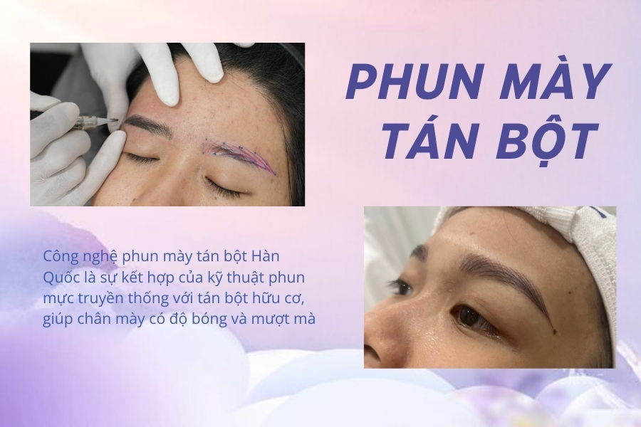 Phun mày tán bột Hàn Quốc tạo dáng chân mày siêu chân thực