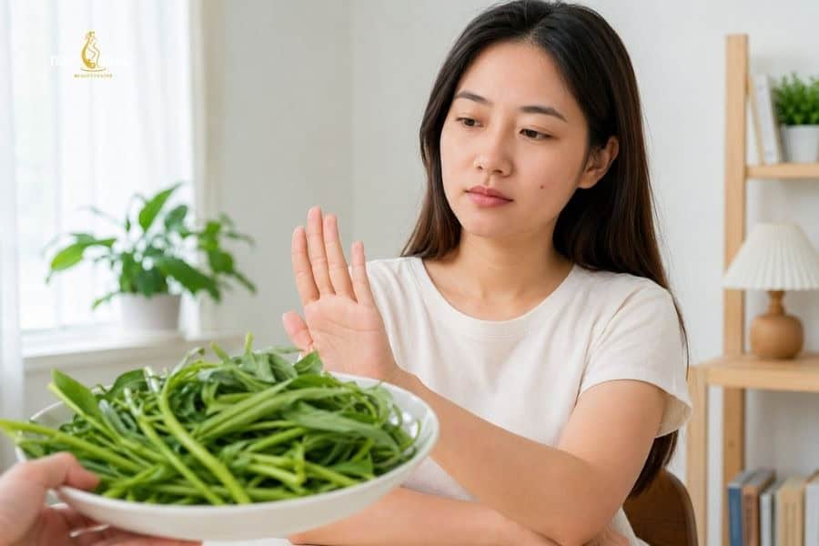 Ăn rau muống sau tẩy nốt ruồi dễ gây ra sẹo lồi mất thẩm mỹ