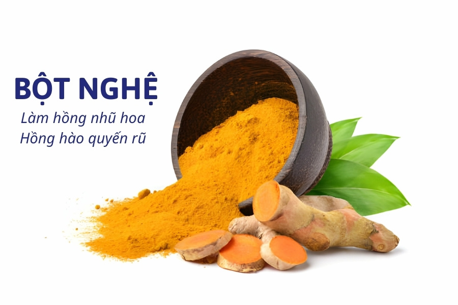 Mẹo hay tại nhà giúp nhũ hoa hồng hào, không còn thâm đen chỉ với bột nghệ