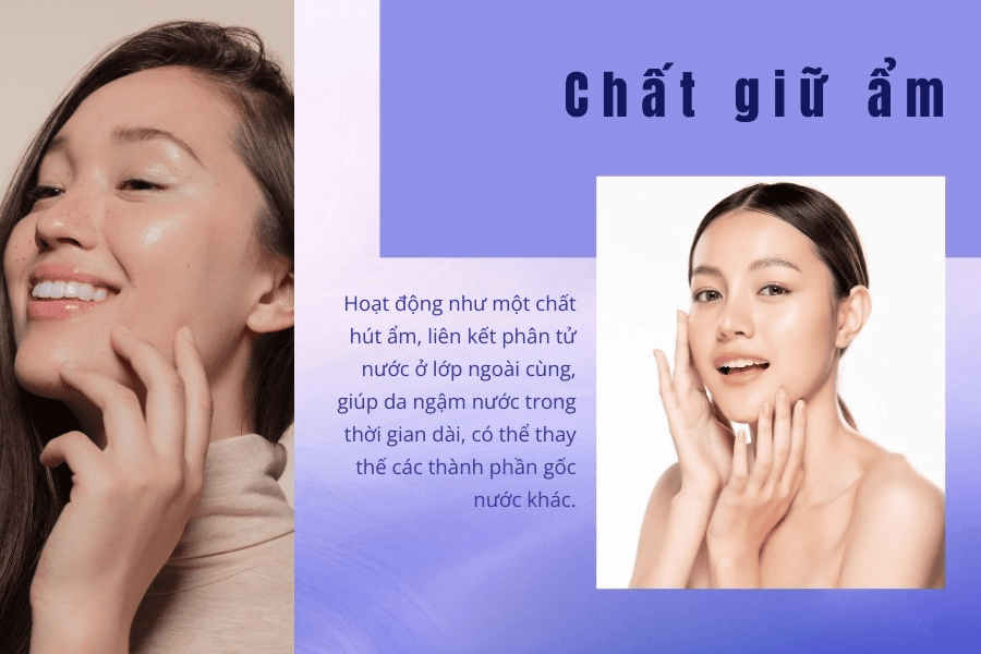 Butylene Glycol cung cấp độ ẩm tức thì và duy trì hiệu quả lâu dài, giúp giảm đến 85% tình trạng da khô ráp và bong tróc