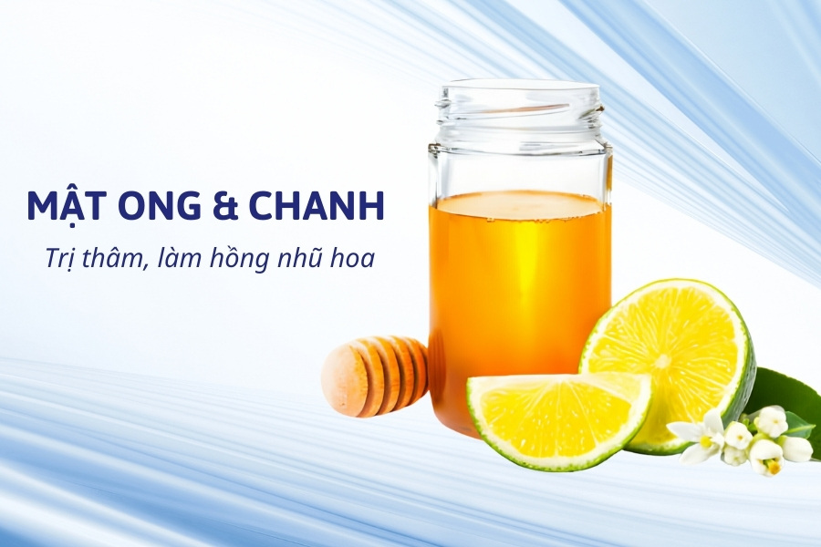 Kết hợp mật ong và chanh để nhũ hoa nhanh sáng hồng và quyến rũ hơn