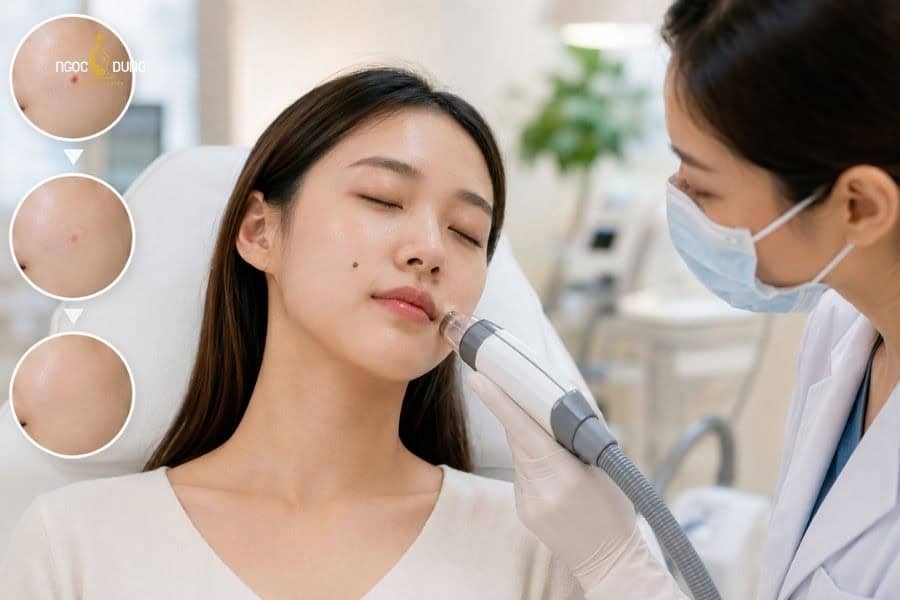 Công nghệ ảnh hưởng đến thời gian hồi phục sau tẩy nốt ruồi