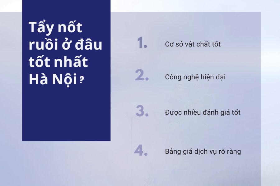 Tẩy nốt ruồi ở đâu tốt nhất Hà Nội?