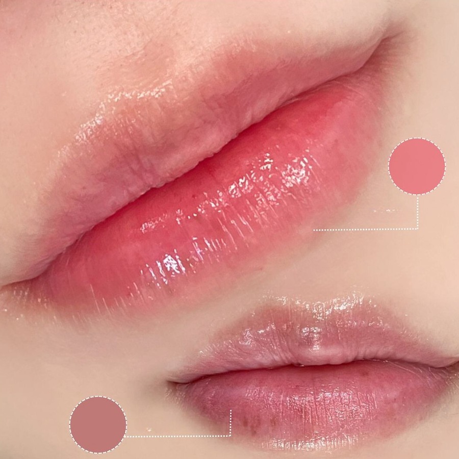 Hình ảnh môi của khách hàng trước và sau khi làm hồng môi