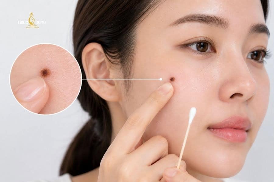 Không tự ý bóc vảy sau khi tẩy nốt ruồi