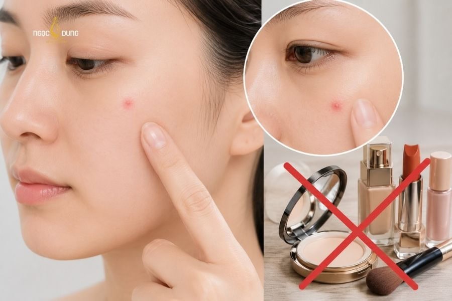 Tẩy nốt ruồi kiêng gì để da nhanh hồi phục, không sẹo? 4 Không dùng mỹ phẩm lên vùng da mới tẩy nốt ruồi để tránh kích ứng