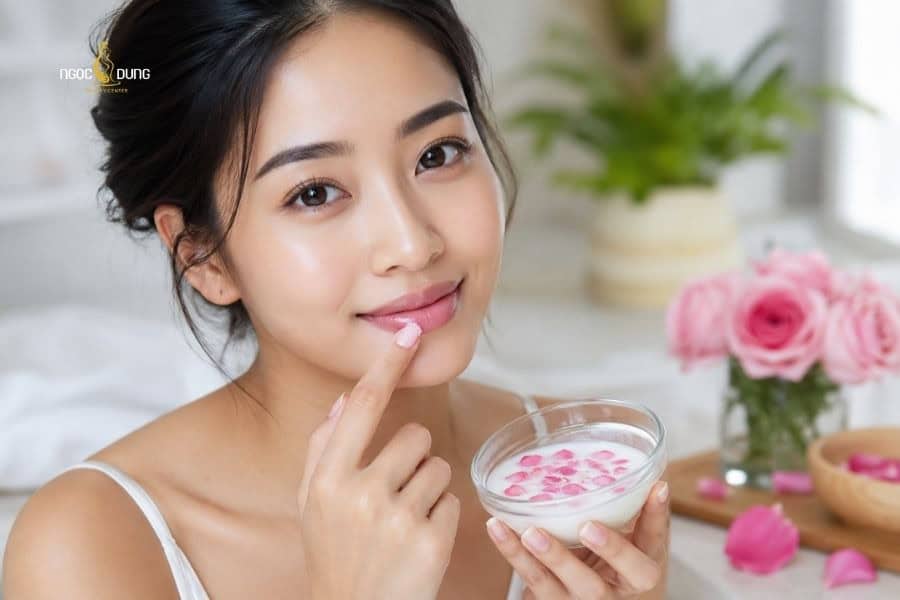 Cách làm môi hồng tự nhiên, khỏe mạnh từ trong ra ngoài 6 Thử ngay công thức làm hồng môi lành tính với sữa tươi và cánh hoa hồng