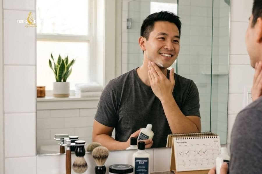 Nên có tần suất cạo râu phù hợp để tránh kích ứng da