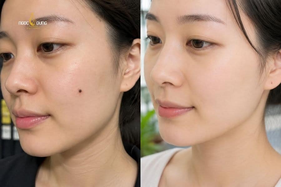 Nốt ruồi thường không mọc lại nết xử lý từ gốc