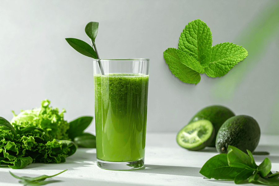 Sinh tố bơ bạc hà cung cấp độ ẩm cho da mịn màng