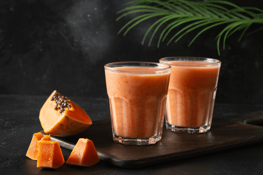 Sinh tố đu đủ và táo giúp thúc đẩy tạo tế bào mới 