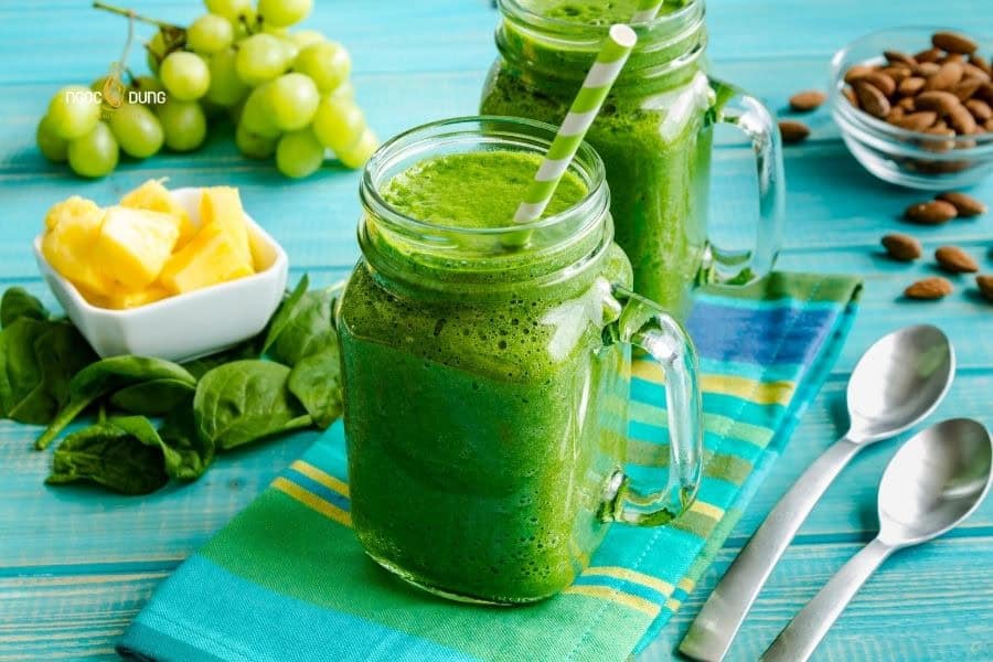 Các loại sinh tố đẹp da giúp chống lão hóa hiệu quả 7 Sinh tố nho xanh thường có vị ngọt thanh, dễ uống và có thể kết hợp cùng nhiều loại rau xanh