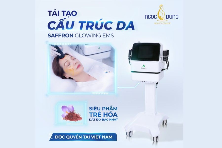 Công nghệ tái tạo cấu trúc da Saffaron Glowing EMS độc quyền tại TMV Ngọc Dung