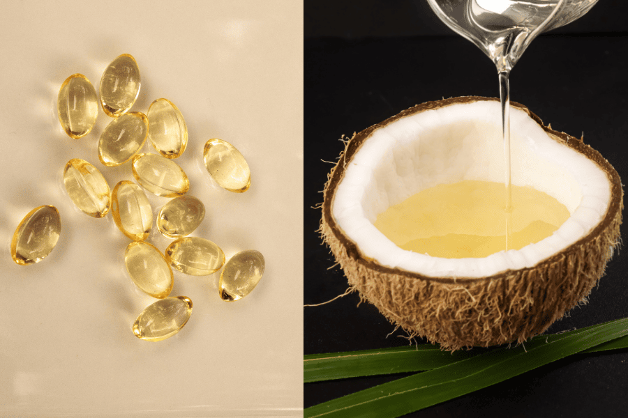 Vitamin E và dầu dừa giúp tái tạo da và mềm hóa mô xơ