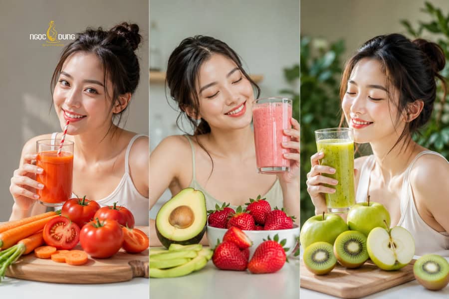 Công thức sinh tố và nước ép dưỡng trắng da