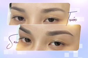 Gương mặt tươi trẻ, thần thái rạng ngời sau khi phun mày vi điểm chạm hạt