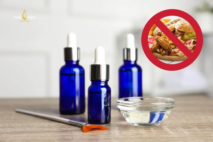 Thực phẩm nhiều dầu mỡ là giải đáp cho thắc mắc peel da nên kiêng ăn gì