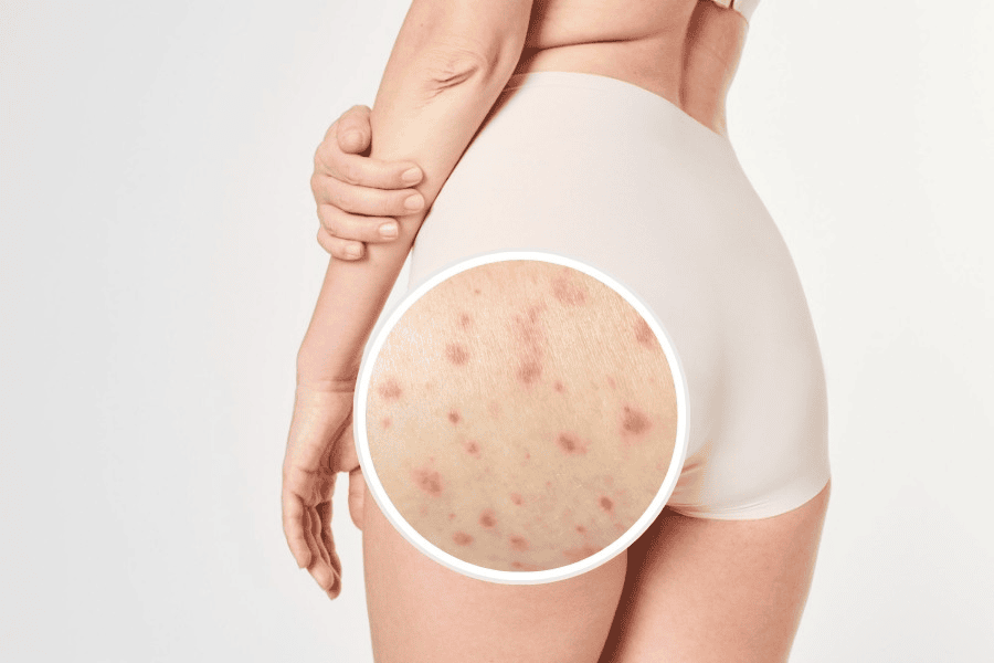 Người bị viêm nang lông thường cảm thấy ngứa ngáy, đau nhức khi ngồi lâu hoặc khi quần áo cọ xát vào da