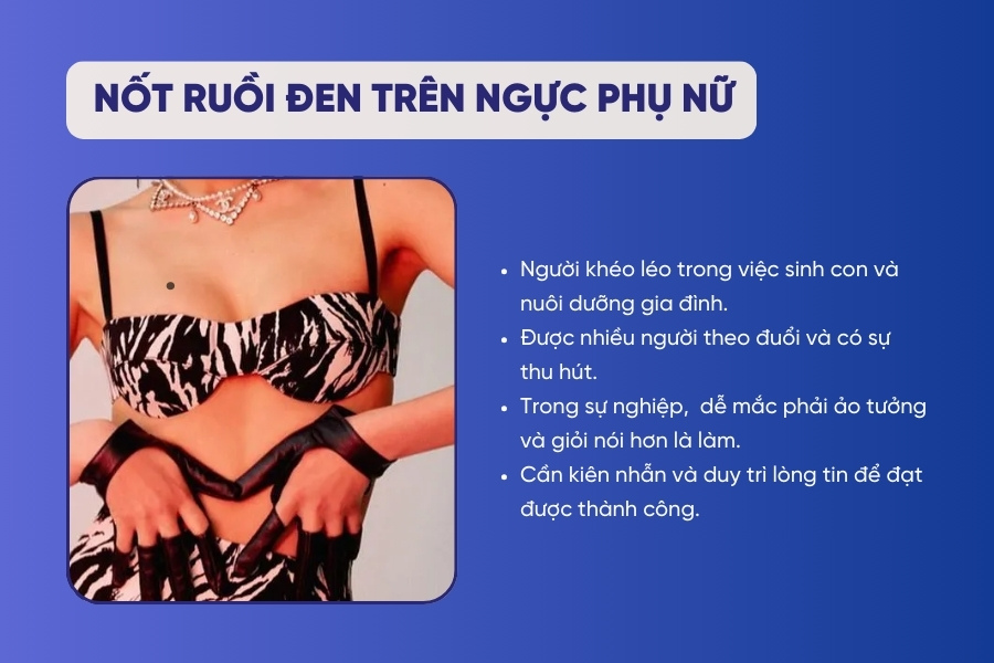 Nốt ruồi đen trên ngực - Khéo léo, có tài năng