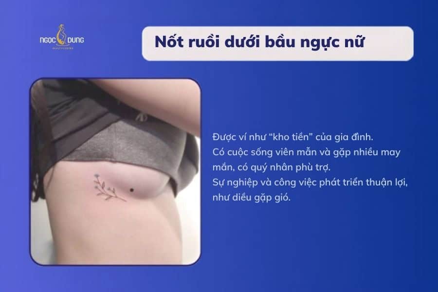 Nốt ruồi ở ngực nói lên điều gì về số mệnh? Tốt hay xấu 14 Nốt ruồi ở bầu ngực nữ thường được ví von là kho tiền của gia đình