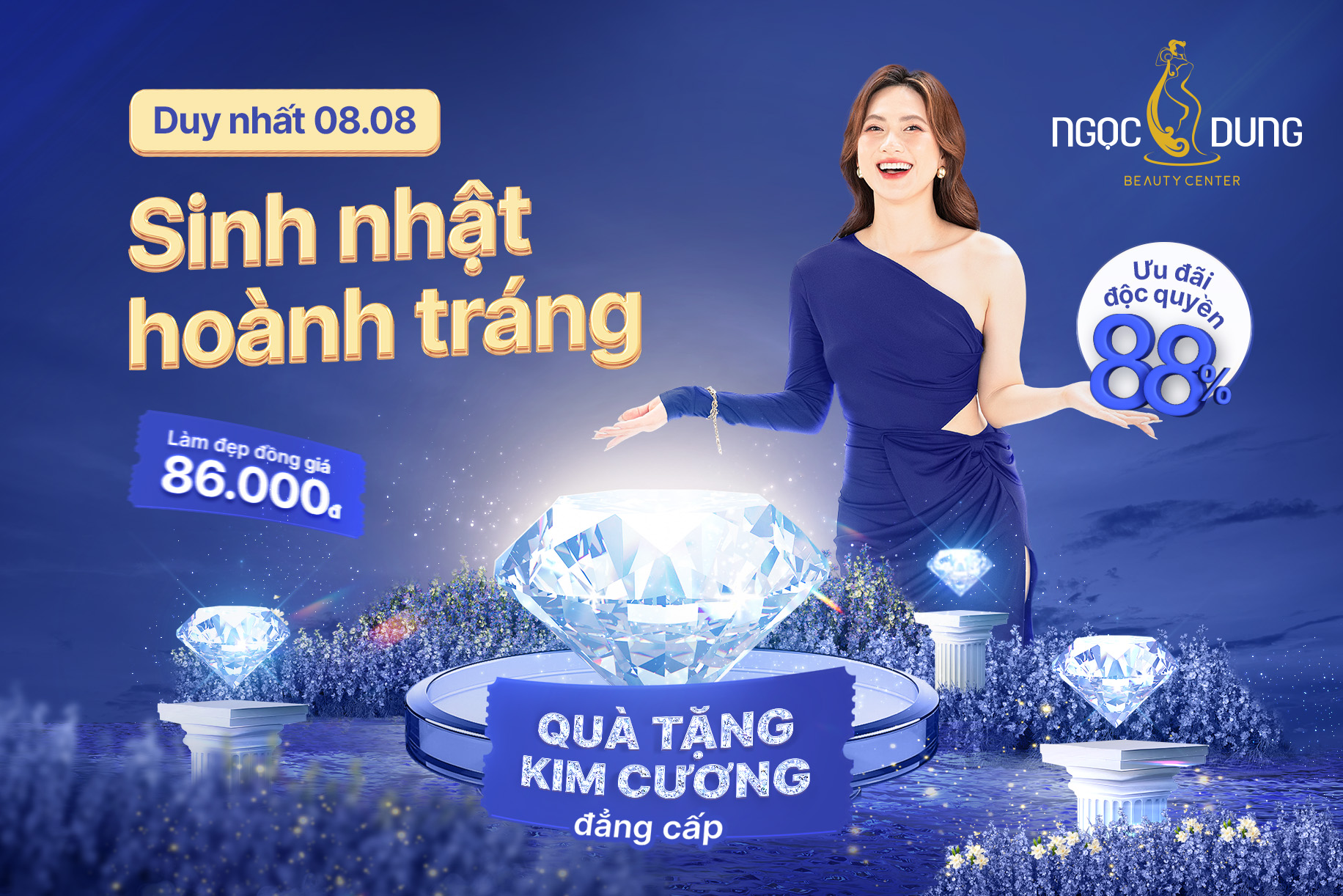 Quà tặng kim cuong đẳng cấp dành cho những khách hàng may mắn nhất sự kiện