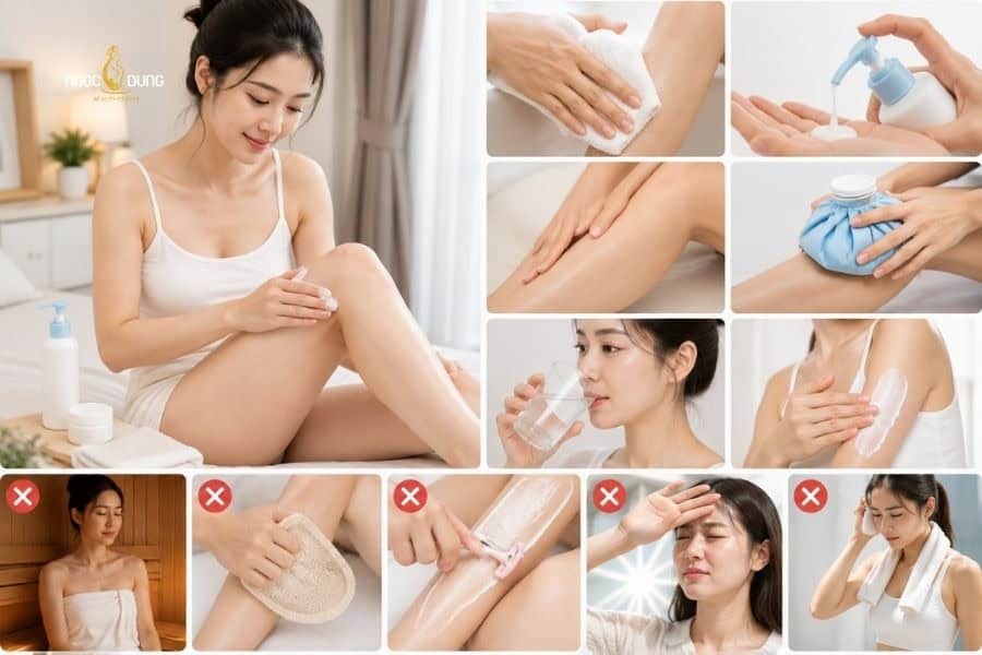 Địa Chỉ Triệt Lông Hà Nội Uy Tín, Hiệu Quả Chuẩn Y Khoa 2026 15 Chăm sóc da đúng cách sau khi triệt lông