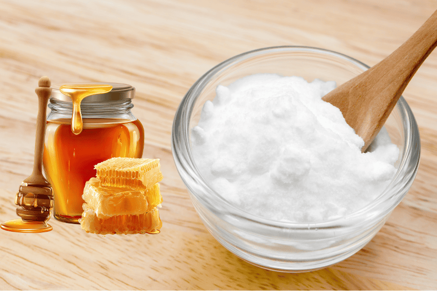 Mật ong và baking soda giúp làm sáng da và kháng khuẩn hiệu quả