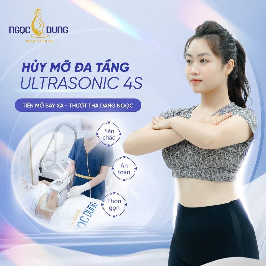 Công nghệ Hủy mỡ đa tầng Ultrasonic 4S của Ngọc Dung Beauty hủy mỡ ở cấp độ tế bào bằng nhiệt lạnh -10 độ C