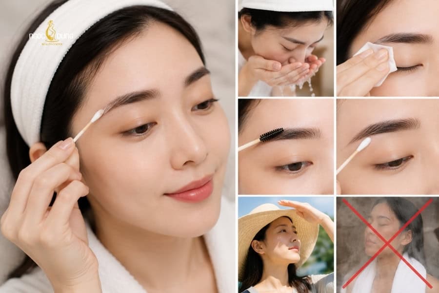 Hãy chăm sóc lông mày sau phun xăm đúng cách để có kết quả tốt nhất