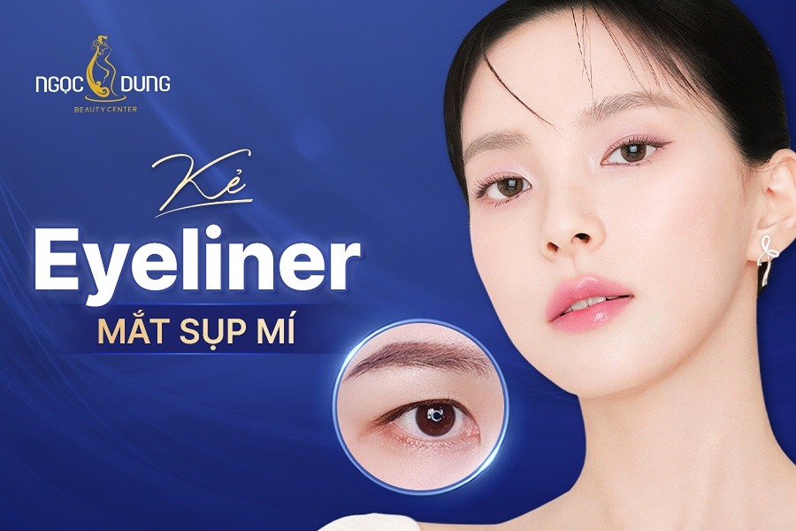 Kẻ eyeliner mắt sụp mí