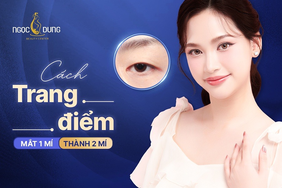 Cách trang điểm mắt 1 mí thành 2 mí