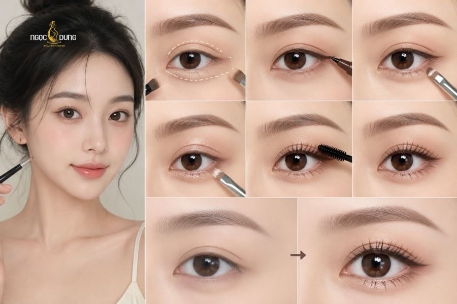 Mắt 2 mí là gì? Cách tạo mắt 1 mí thành 2 mí tự nhiên 5 Bạn có thể làm mắt 2 mí to tròn hơn nữa với kỹ thuật trang điểm