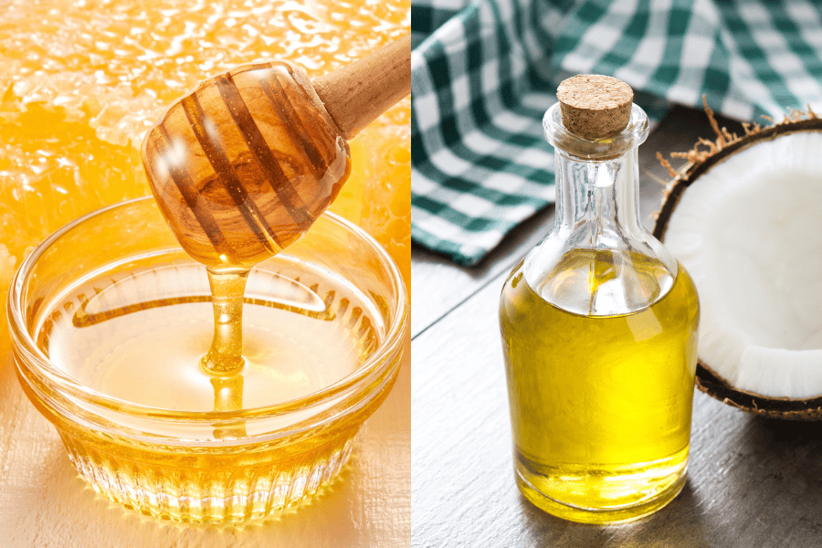 Mật ong và dầu dừa giúp phục hồi và làm dịu da hiệu quả