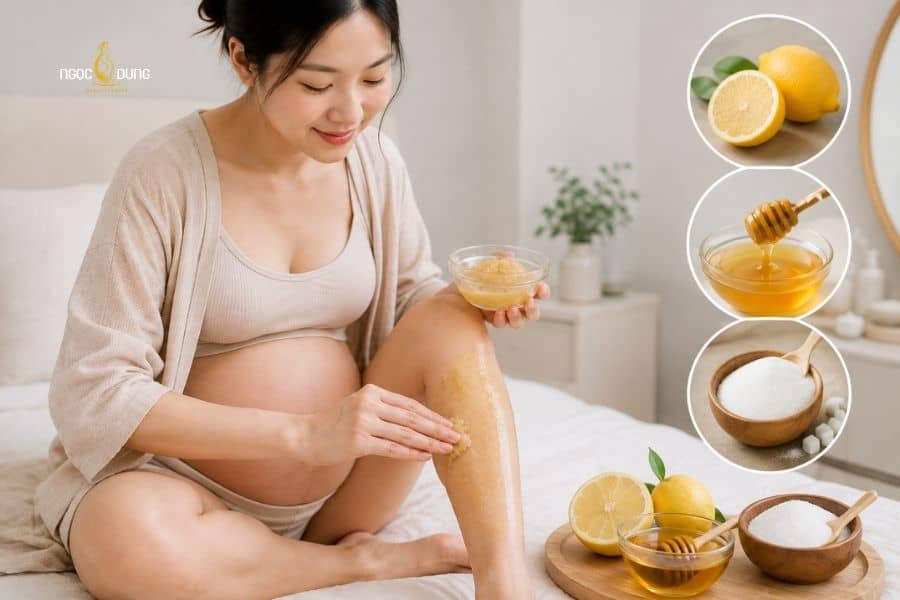 Mẹ bầu có triệt lông được không và cách làm an toàn 6 Mẹ bầu có thể thử cách tẩy lông bằng chanh, mật ong và đường