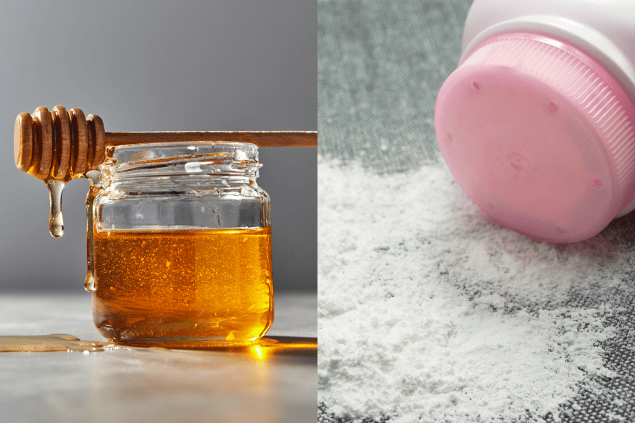 Mật ong khi kết hợp với phấn rôm giúp hỗ trợ giữ ẩm lẫn làm dịu bề mặt da nách tức thì