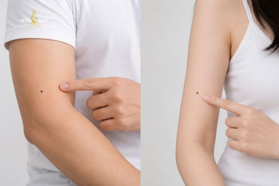 Nốt ruồi ở cánh tay trái nam hay nữ đều mang lại điều tốt đẹp cho người sở hữu