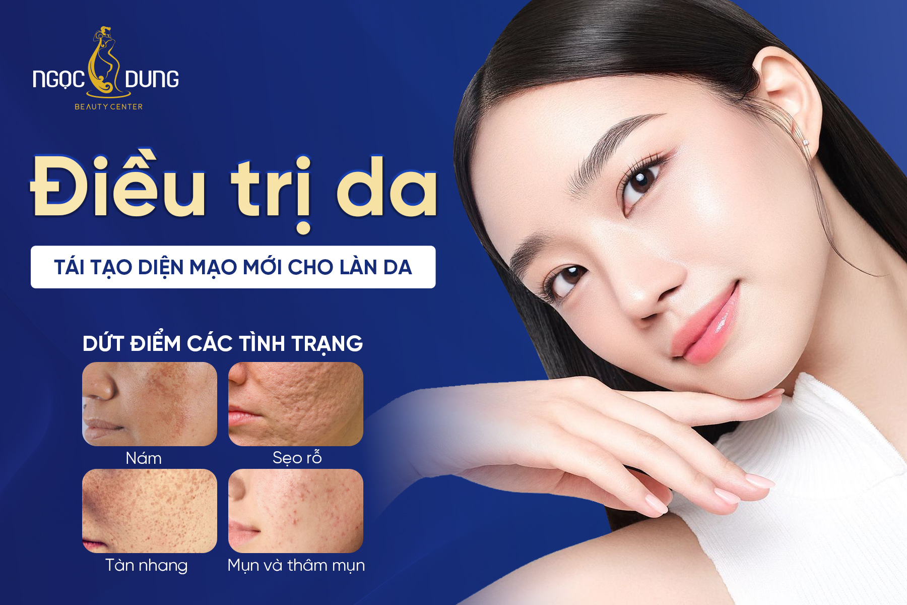 Điều trị da đa vùng cho làn da sáng mịn từ mặt đến body