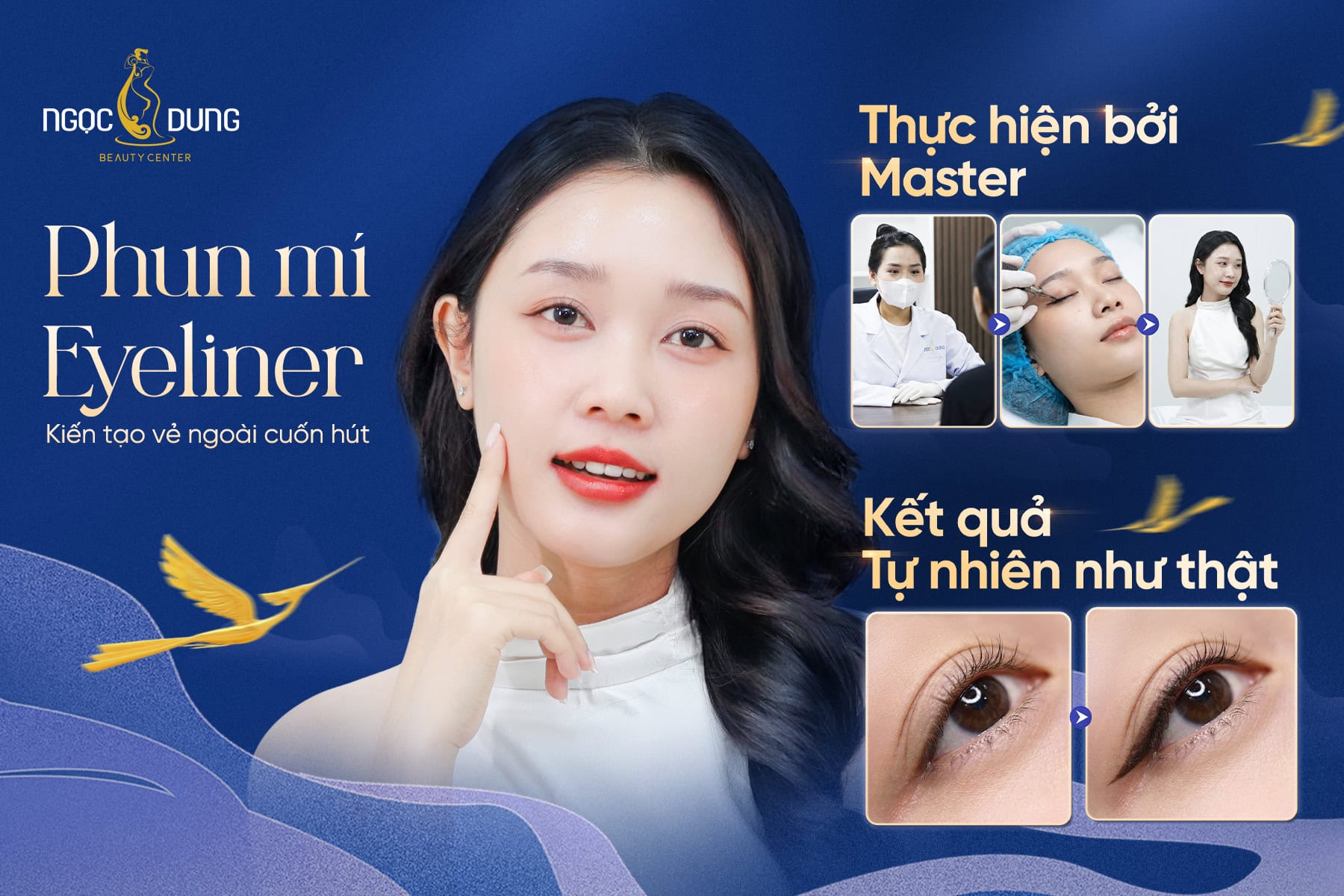 Phun mí eyeliner cho đôi mắt sắc nét và cuốn hút tự nhiên