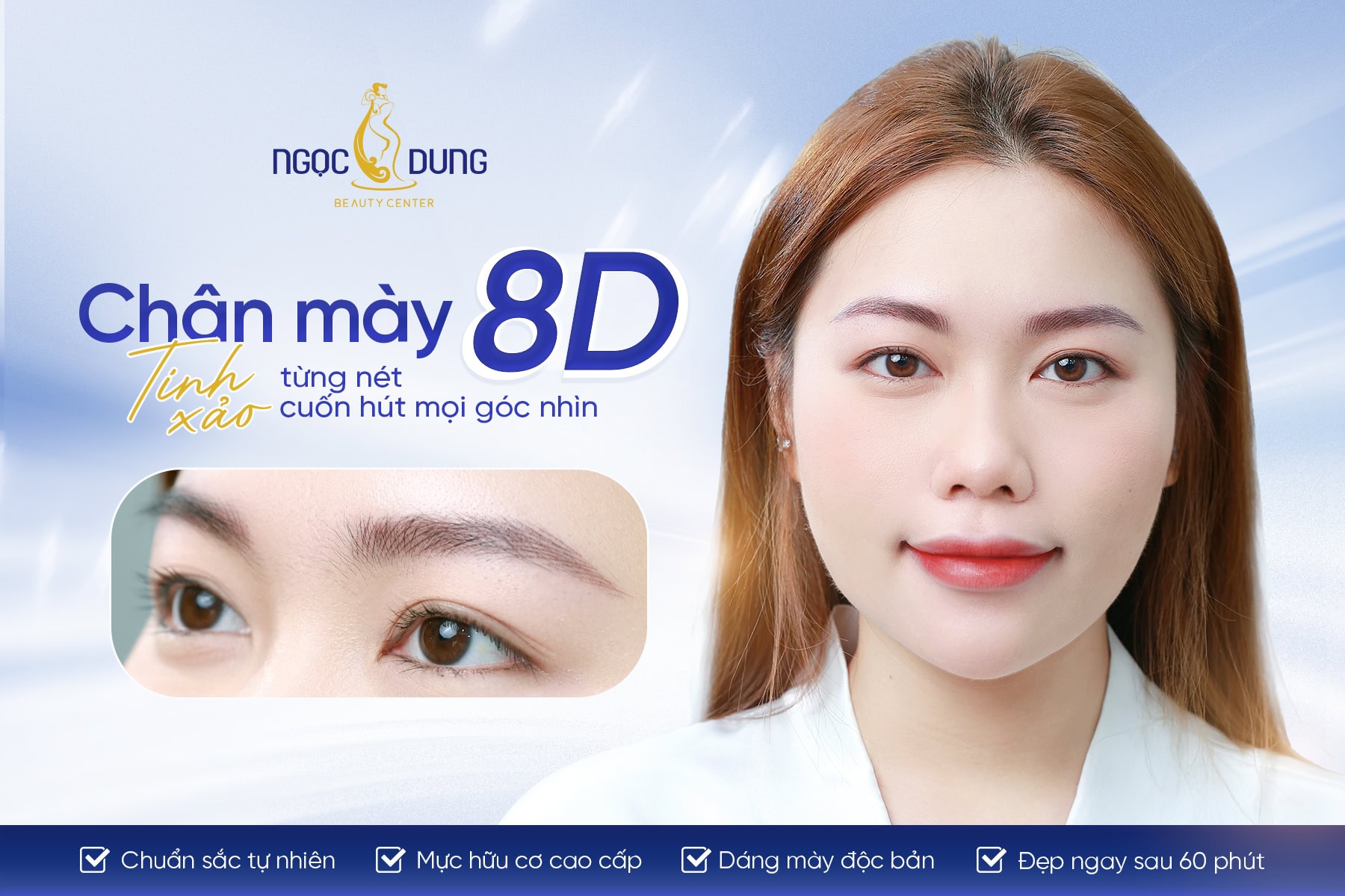 Phẩy sợi mày 8D tạo dáng chân mày tự nhiên như sợi thật