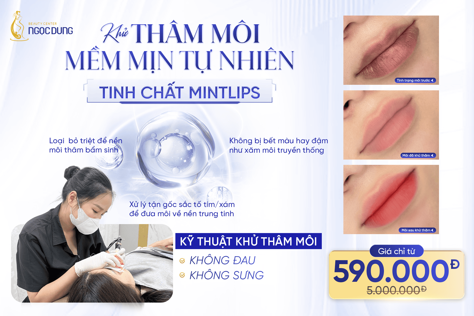 Khử thâm môi Mintlips tự nhiên tươi tắn