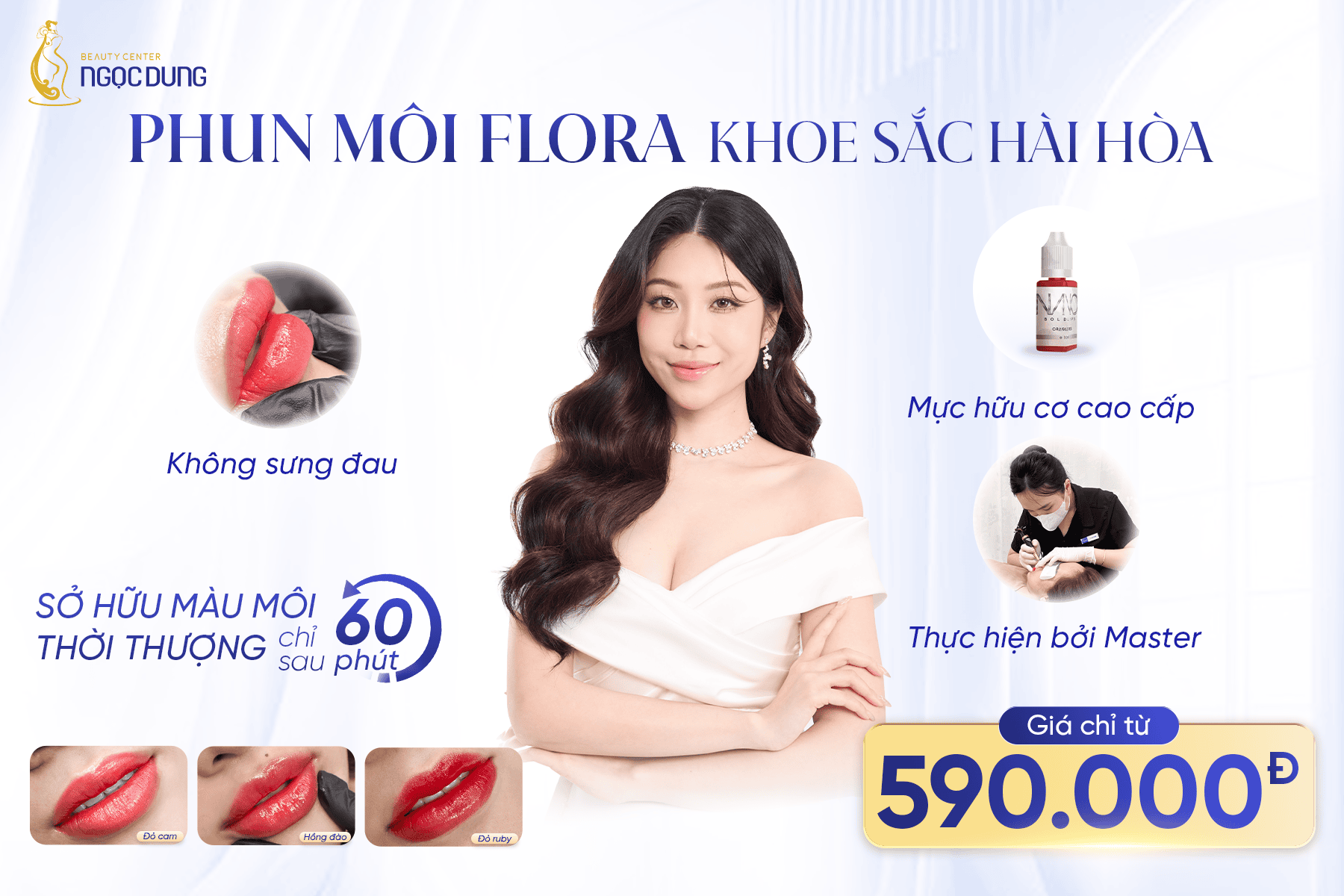 Phun môi Flora khoe sắc hài hòa