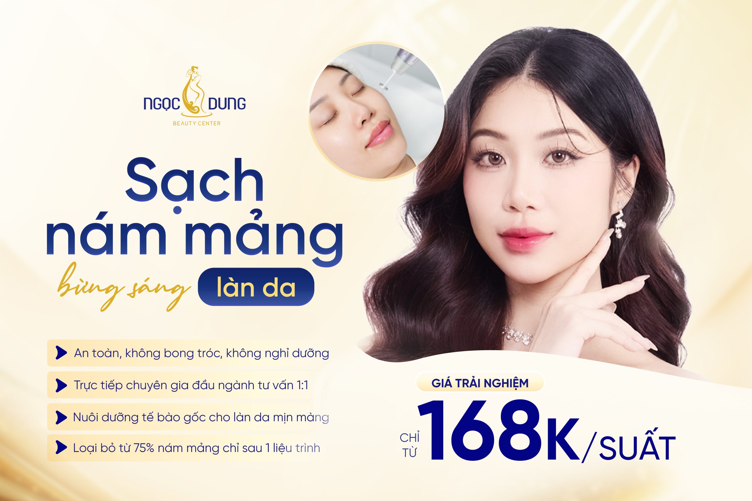 Điều trị nám mảng an toàn cho da nhạy cảm