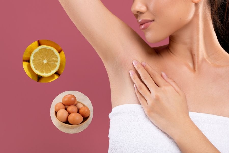 Thử ngay cách triệt lông nách tại nhà với chanh và trứng gà
