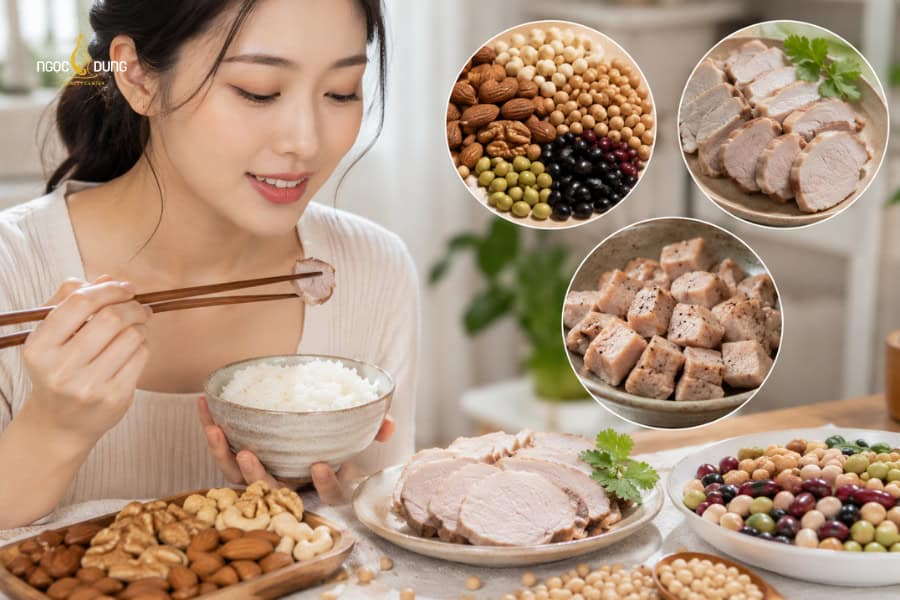 Phun xăm môi kiêng ăn gì và nên ăn gì để lên màu đẹp? 13 Bạn có thể bổ sung đạm từ thực vật hoặc ăn thịt heo để vẫn bổ sung đạm mà vẫn tránh kích ứng