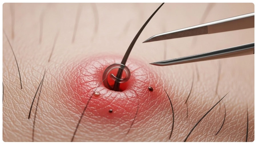 Da kích ứng hoặc viêm không nên nhổ hoặc triệt