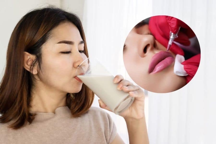 Sữa tươi là nguồn năng lượng thiết yếu ngày đầu sau khi phun môi