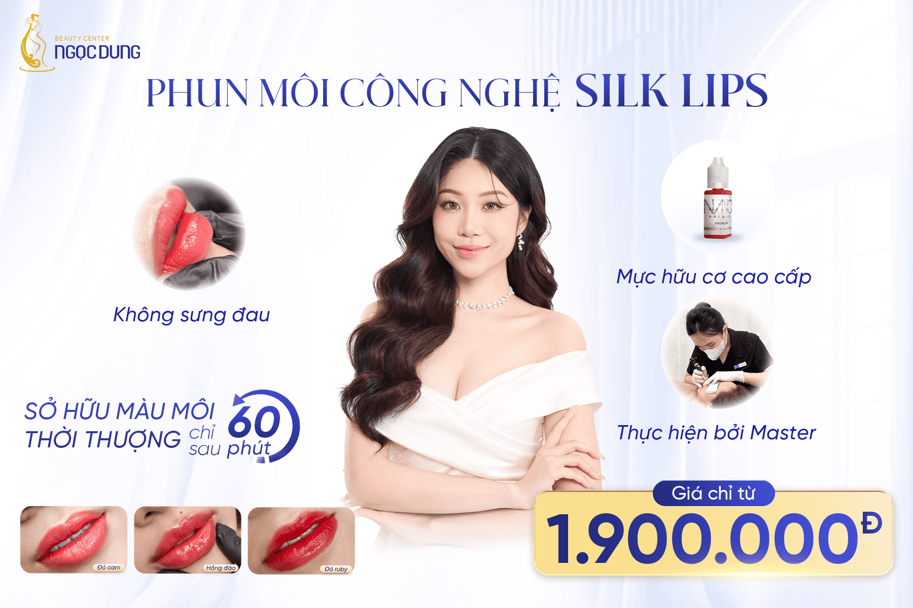 Phun môi Silk Lips khoe sắc hài hòa