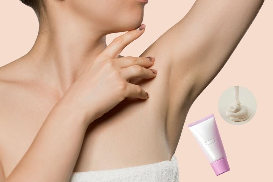 Kem tẩy lông nách có khả năng phá vỡ liên kết Keratin làm rụng sợi lông