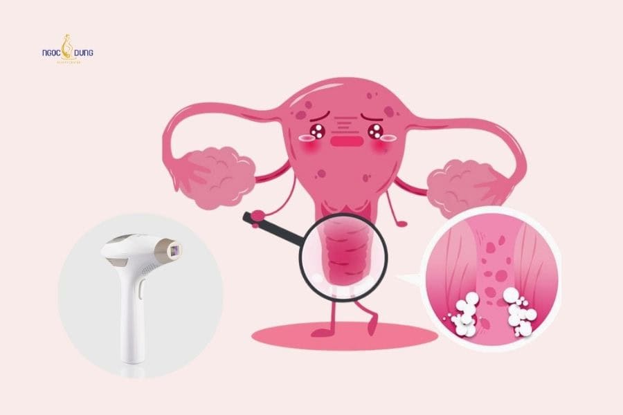 Vùng kín dễ mắc bệnh xã hội nếu triệt lông trong môi trường không vô trùng